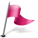 MapMarker_Flag3_Right_Pink icon