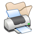folder_beige_printer icon