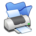 folder_blue_printer icon