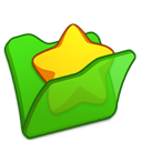 folder_green_favourite icon