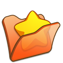 folder_orange_favourite icon