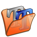 folder_orange_font2 icon