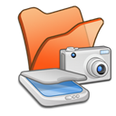 folder_orange_scanners_&_cameras icon