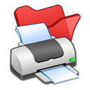folder_red_printer icon