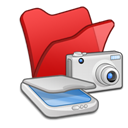 folder_red_scanners_&_cameras icon