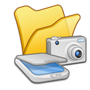 folder_yellow_scanners_&_cameras icon