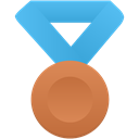 Bronze-metal-blue icon
