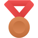 Bronze-metal-red icon