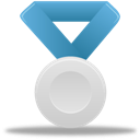 Metal-silver-blue icon