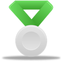 Metal-silver-green icon