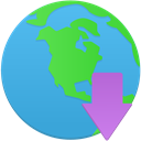Globe-download icon
