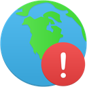 Globe-warning icon