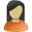 user_female_olive_orange icon