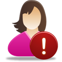 female-user-warning icon