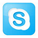 social_skype_box_blue icon