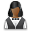 user_waiter_female_black icon