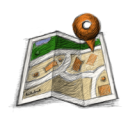 Map-hand-drawn icon