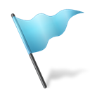 MapMarker_Flag5_Azure icon