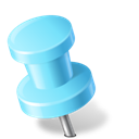 MapMarker_PushPin2_Left_Azure icon