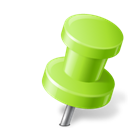 MapMarker_PushPin2_Right_Chartreuse icon