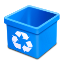 dsquared_trash_aqua_empty icon