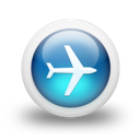 glossy-3d-blue-plane icon