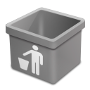 dsquared_grey_trash_empty icon
