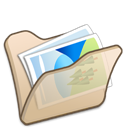 folder_beige_mypictures icon