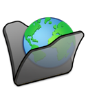 folder_black_internet icon