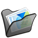 folder_black_mypictures icon