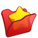 folder_red_favourite icon