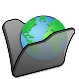 folder_black_internet icon 256x256px (ico, png, icns) - free download ...