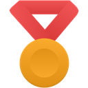 Gold-metal-red icon