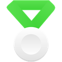 Silver-metal-green icon
