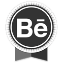 behance-round-ribbon icon