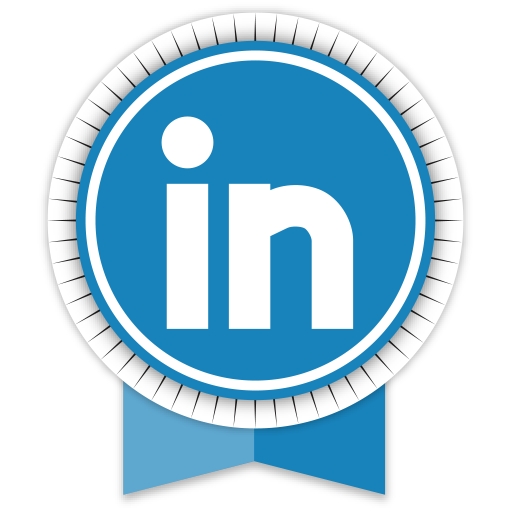 linkedin-round-ribbon icon 512x512px (ico, png, icns) - free download ...