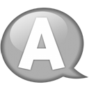 speech-balloon-white-a icon