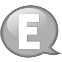 speech-balloon-white-e icon