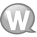 speech-balloon-white-w icon