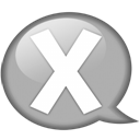 speech-balloon-white-x icon