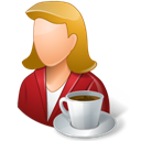 Person_CoffeeBreak_Female_Light icon