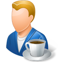 Person_CoffeeBreak_Male_Light icon