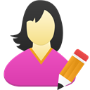 Female-user-edit icon