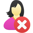 Female-user-remove icon