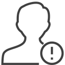user-man-alert icon