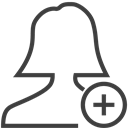 user-woman-add icon