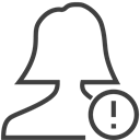 user-woman-alert icon
