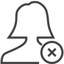 user-woman-delete icon
