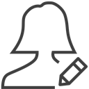 user-woman-edit icon