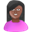 user_female_black_pink_black_features icon